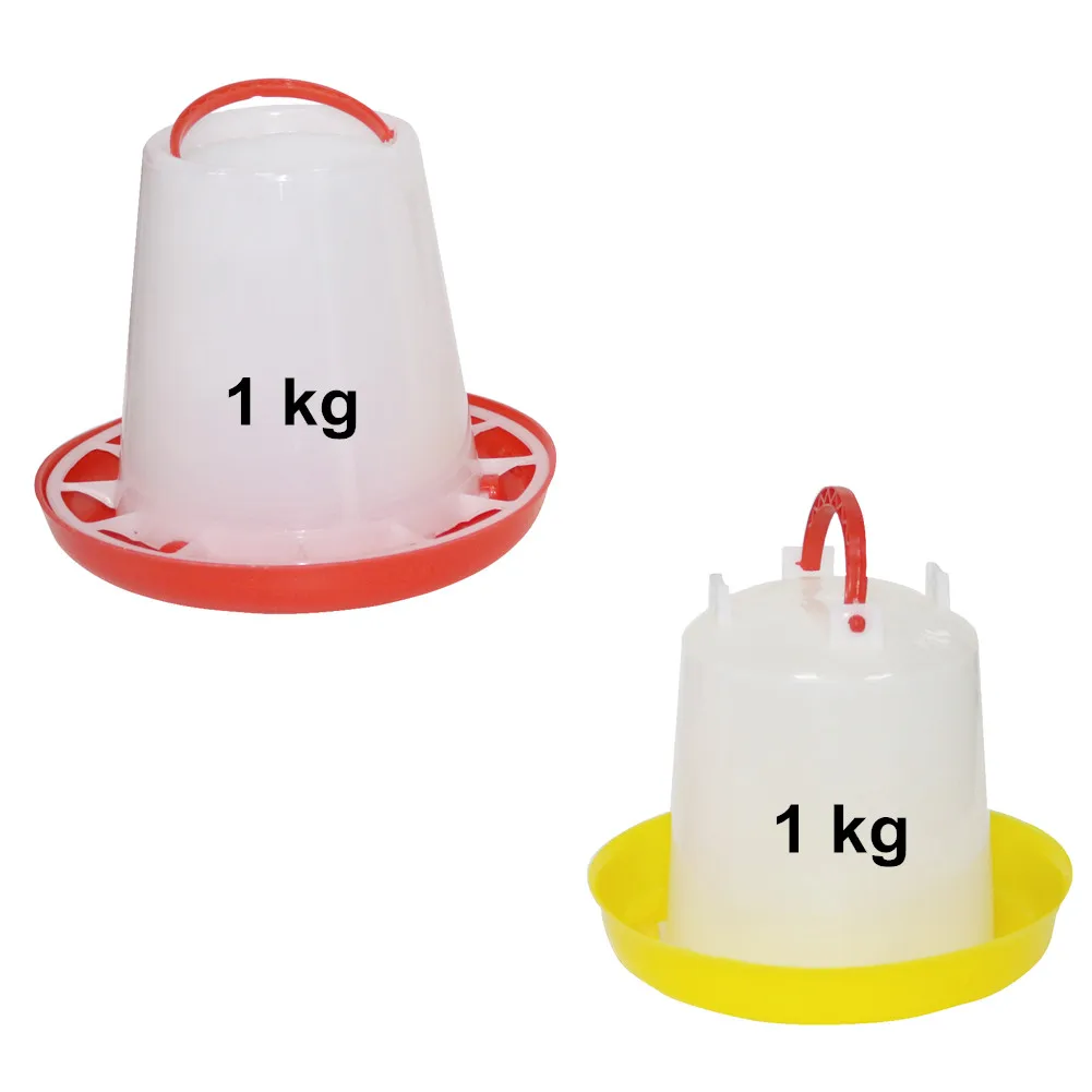 1kg+1L Poultry Feeder And Waterer Water Food Dispenser Automatic Chicken Birds Chick Waterer Feeding Farm Animal Feeding Tools - imagen 2