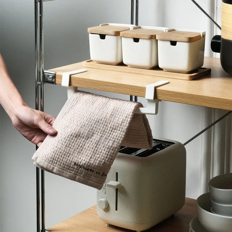 Toallero sobre la puerta, soporte colgante para barra de toalla, armario de cocina y baño, estantes para trapos, soportes para estante para puerta de armario, 1 Uds. - imagen 5