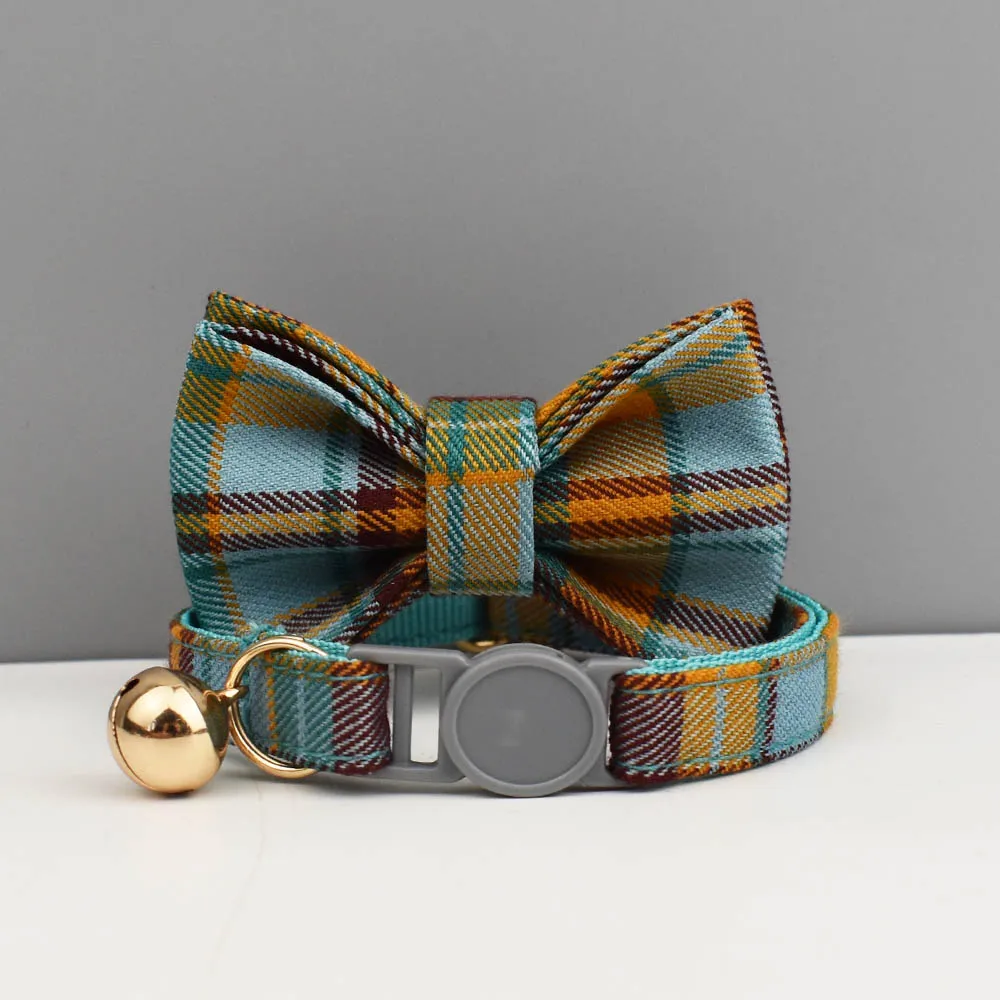 Collar de gato con lazo ajustable, collar de seguridad personalizado para mascotas, nombre personalizado, suave - imagen 5