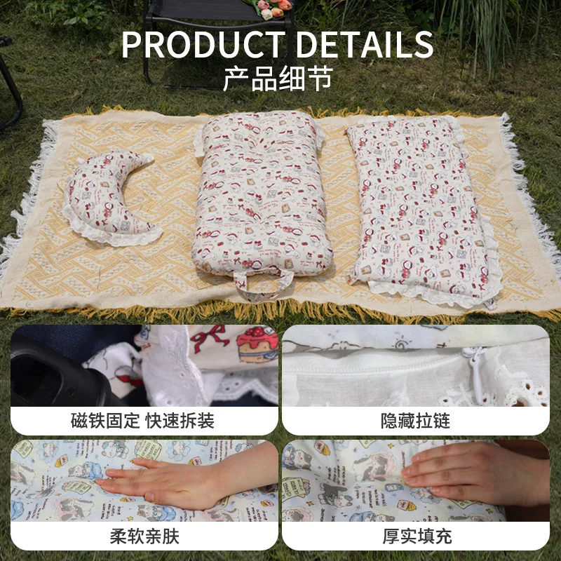 Cojín para carrito de mascotas, funda de almohada, juego de tres piezas de algodón puro, grueso, cálido y antisuciedad, almohadilla para nido de gato y perro pequeño, almohadilla para jaula