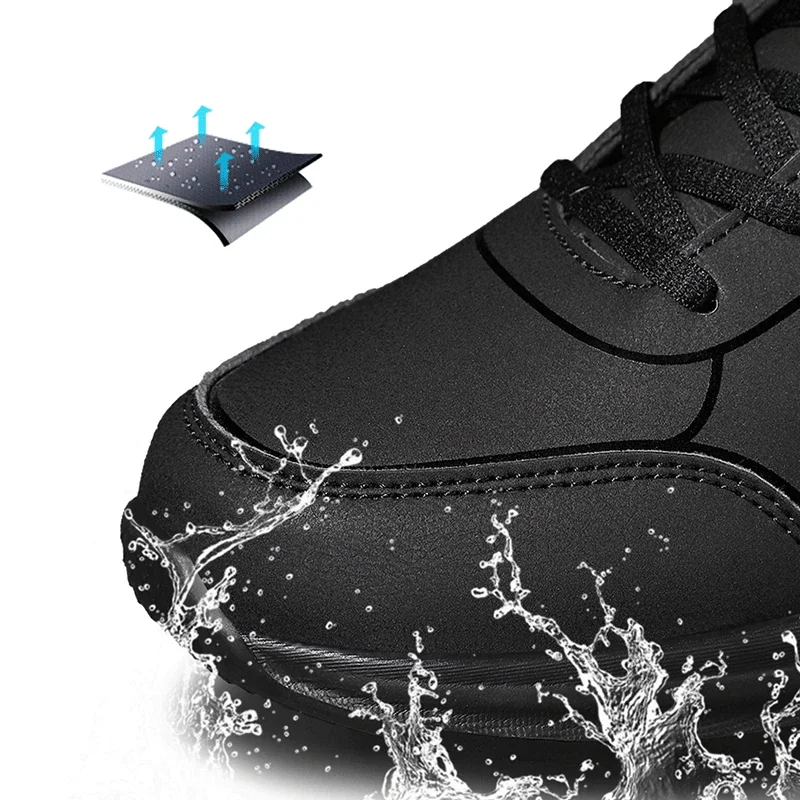 Nuevas zapatillas ligeras para hombre, zapatillas de correr de invierno para hombre, zapatos antideslizantes transpirables para caminar para hombre, zapatos casuales suaves con cordones cálidos - imagen 3
