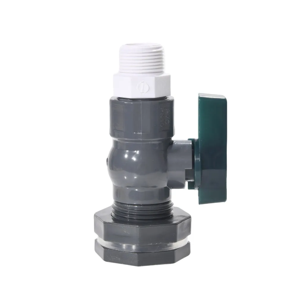 Kit de espiga de barril de lluvia de 3/4 ", desviador de PVC con conector de manguera de mamparo, adaptador de grifo, accesorios a prueba de fugas para tanque de jardín - imagen 2