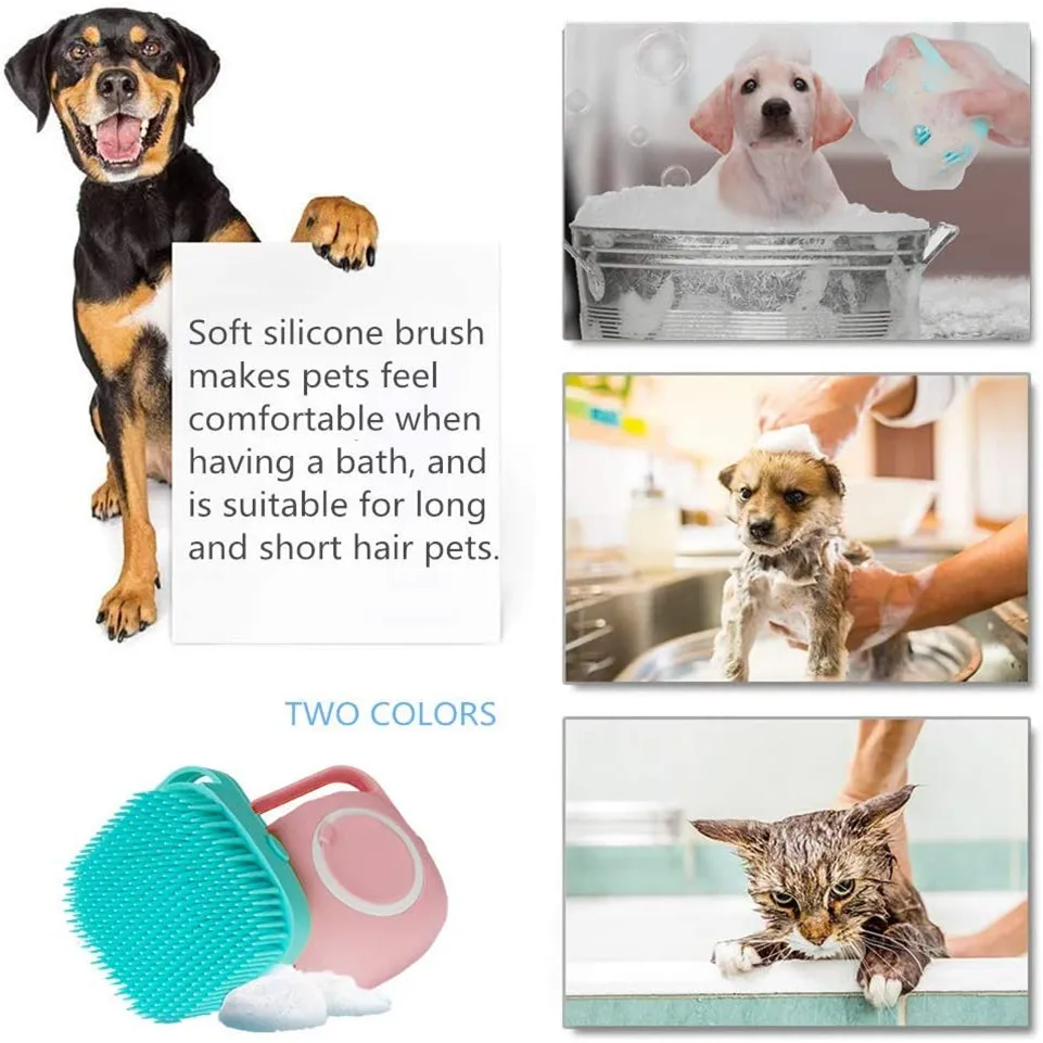 Cepillo baño con champú para perros y gatos – Masaje silicona - imagen 5