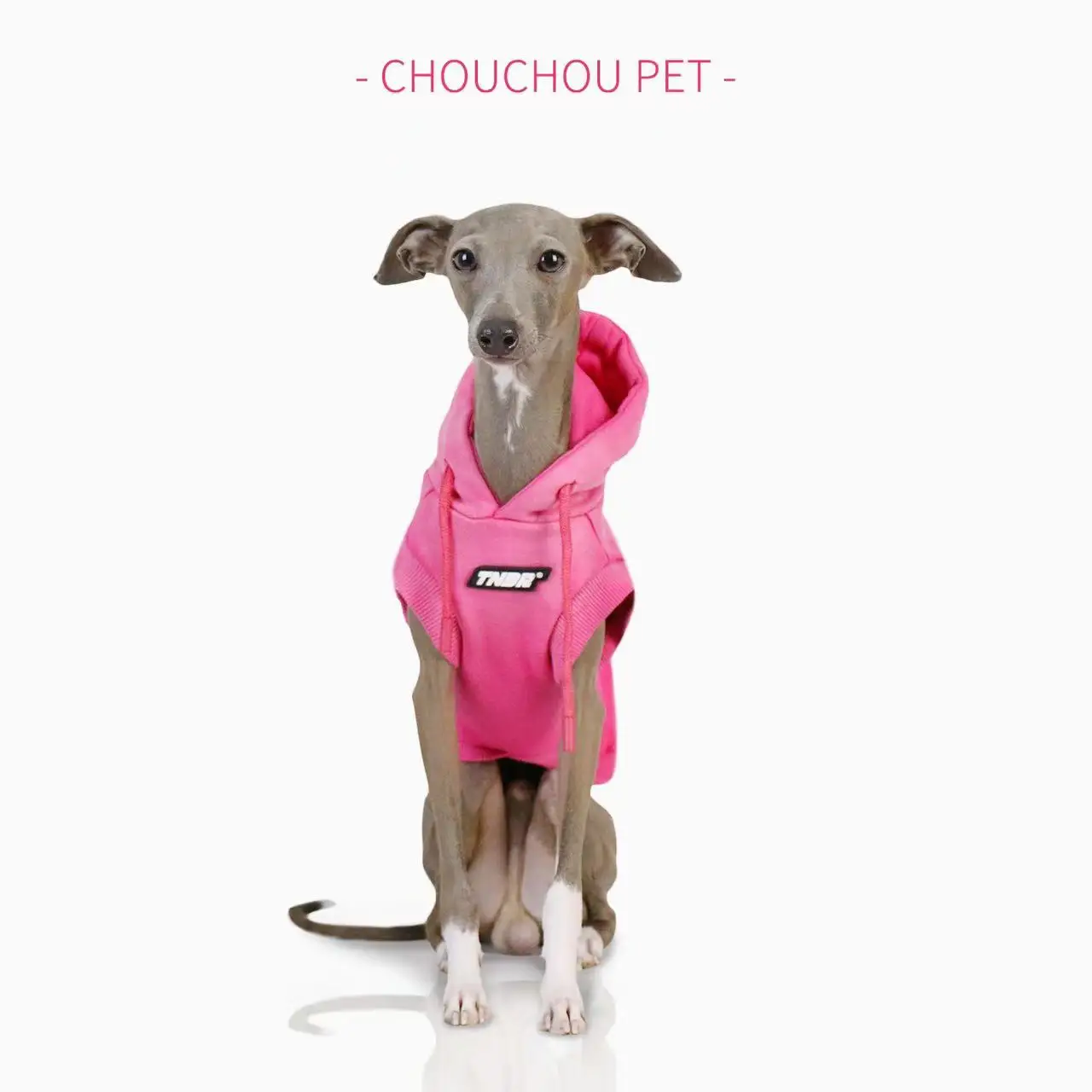 Suéter sin mangas con capucha para mascotas, suéter con estampado gradiente para perros, adecuado para galgo pequeño y mediano, primavera y otoño