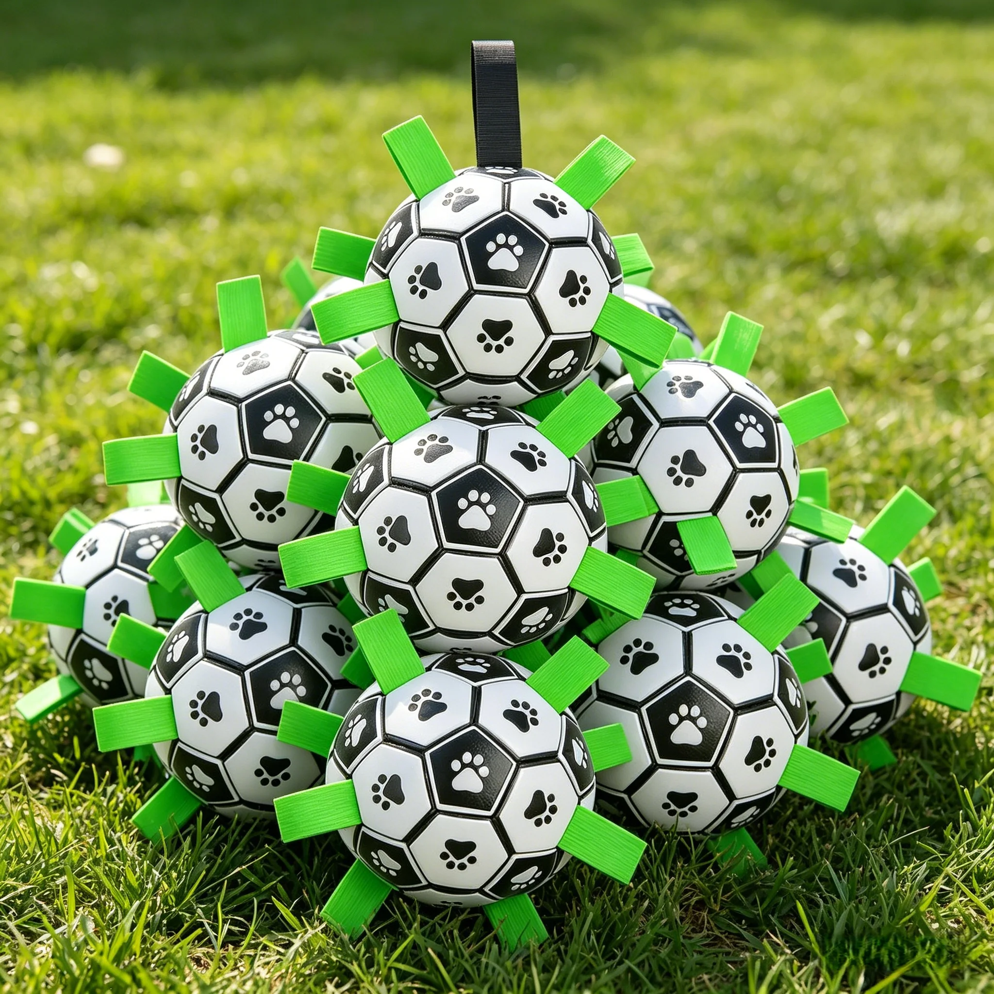 Pelota de fútbol chirriante juguete para perros resistente a mordidas - imagen 4