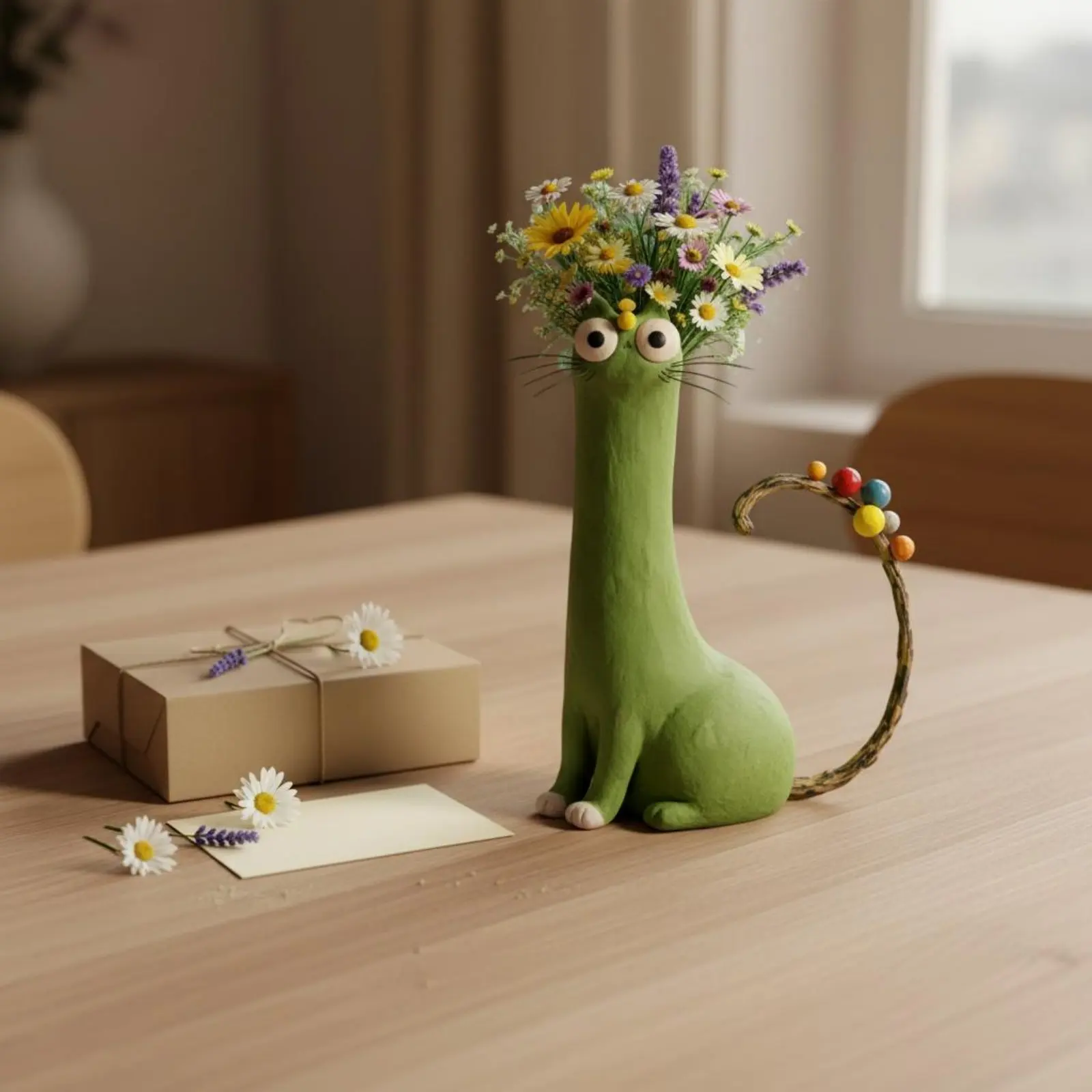Macetero con forma de gato para decoración del hogar - imagen 2