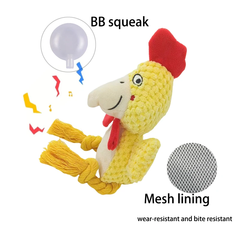 Juguete de enriquecimiento para perros, cuerda para animales, juguete para perros, cachorro de peluche, masticar, juguete chirrido para mascotas, juegos interactivos de dibujos animados para perros, cosas para perros - imagen 2