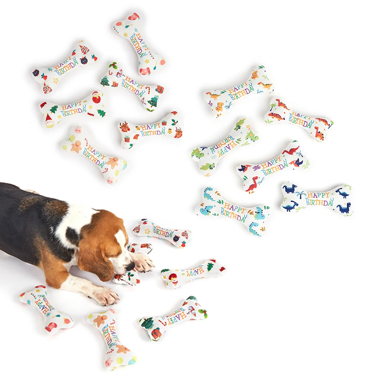Juguetes chirriantes hueso cachorros – Blandos y seguros dentición