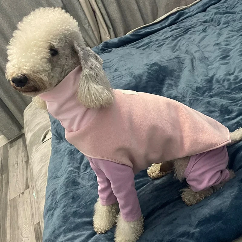 Chaleco de invierno de lana rosa para cachorros, ropa italiana de galgo Whipple para perros pequeños y medianos - imagen 2