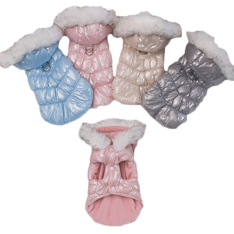 Ropa de lujo para perros, disfraz sin mangas de invierno, chaleco con capucha, chaqueta de plumón para perros pequeños, abrigo para cachorros, Chihuahua, perro salchicha, XS-XXL