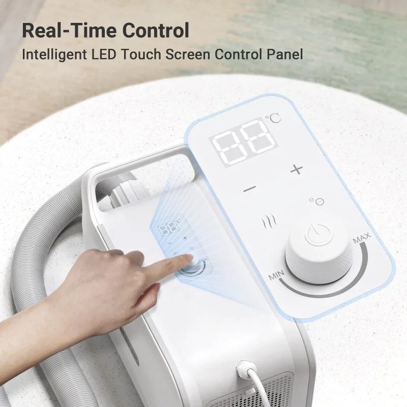 Secador para mascotas ELS PET Pantalla LED 3 boquillas Motor de iones negativos de alta velocidad Secador para perros con temperatura de velocidad de flujo de aire ajustable - imagen 3