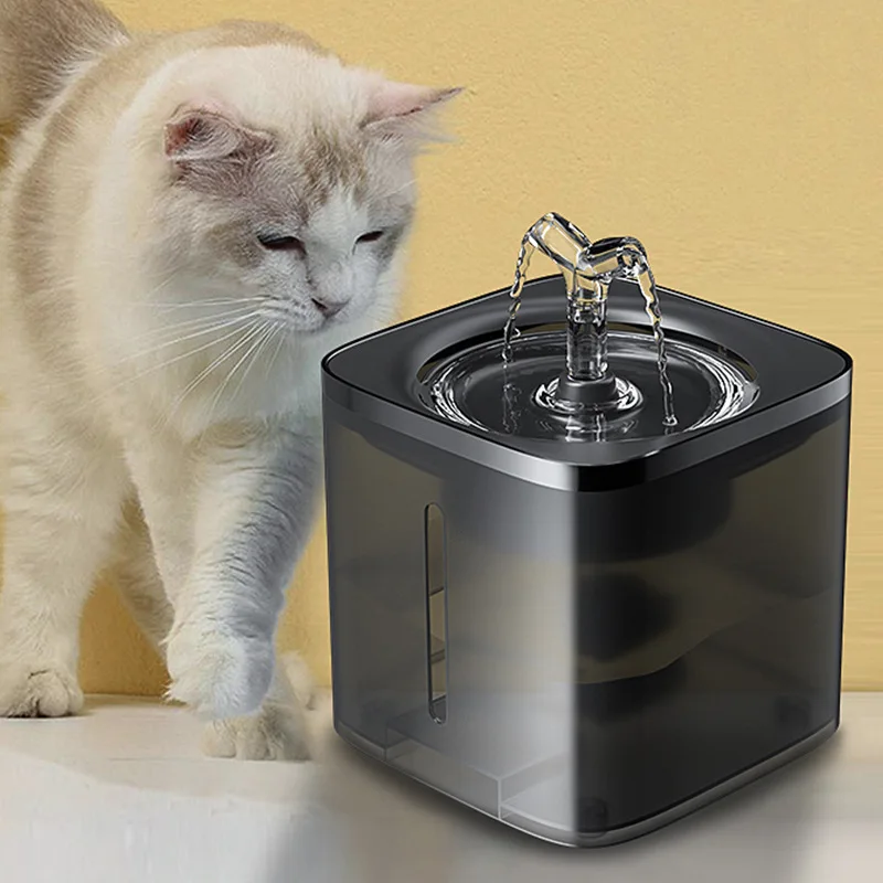 Fuente de agua automática para Gato, dispensador de filtro, bebedero inteligente para gatos, tazón de agua, suministros para beber para perros y gatitos, 2L - imagen 2