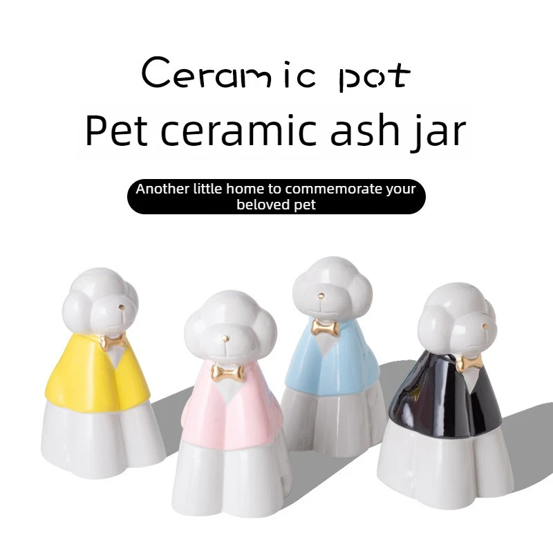 Urna cerámica conmemorativa para cenizas de perro sellada antihumedad
