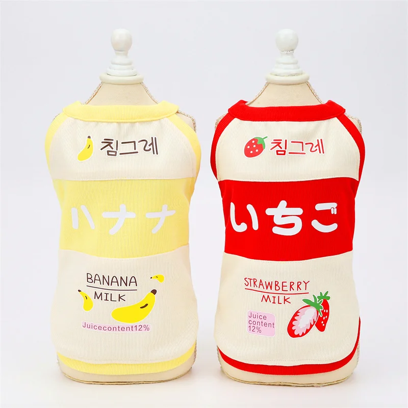 Chaleco con estampado de frutas para gatos, camisola bonita de estilo japonés y coreano para mascotas, vestidos para gatitos Sphynx, Verano - imagen 3