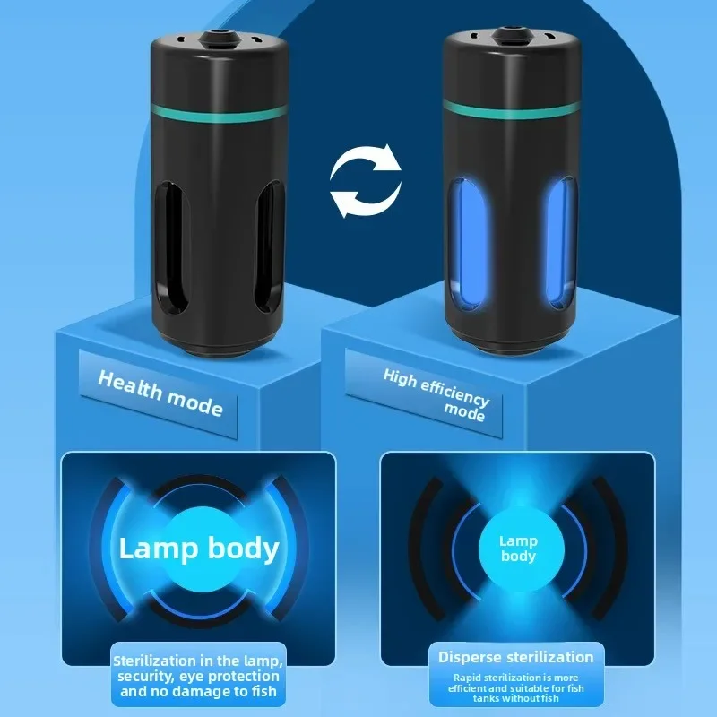 Nueva lámpara de esterilización especial para pecera, lámpara de desinfección ultravioleta UV de sobrecorriente pequeña, tanque de mar impermeable para tanque de ≤ 60CM - imagen 2