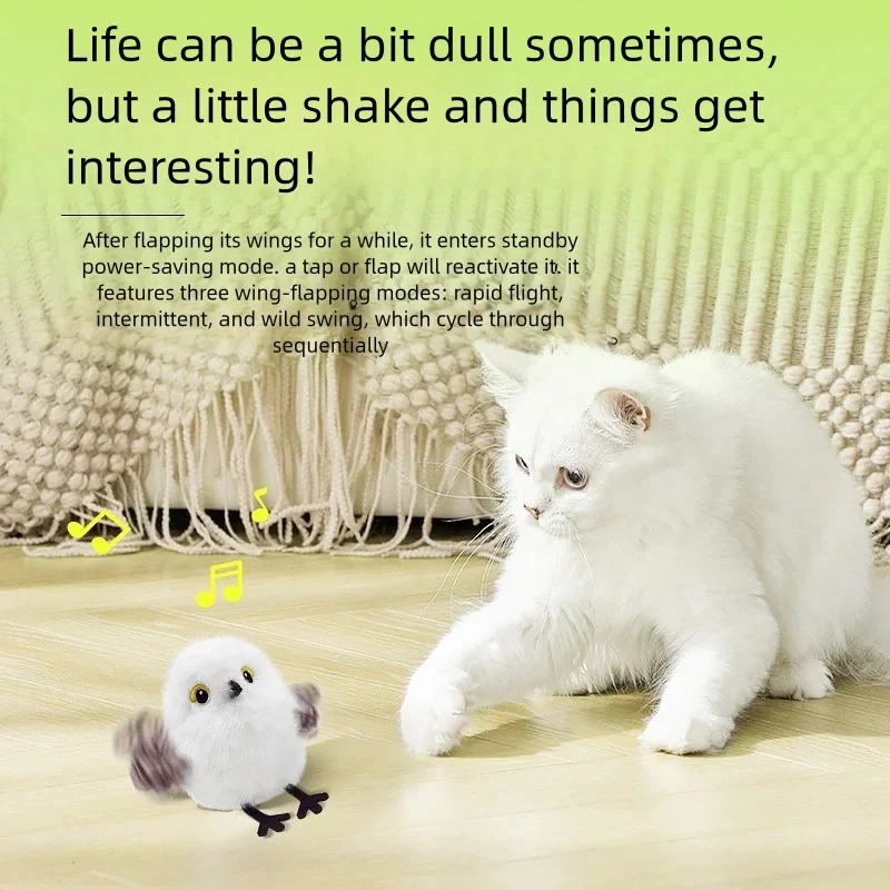Juguete interactivo con plumas para gatos – Recargable USB y activación táctil - imagen 3
