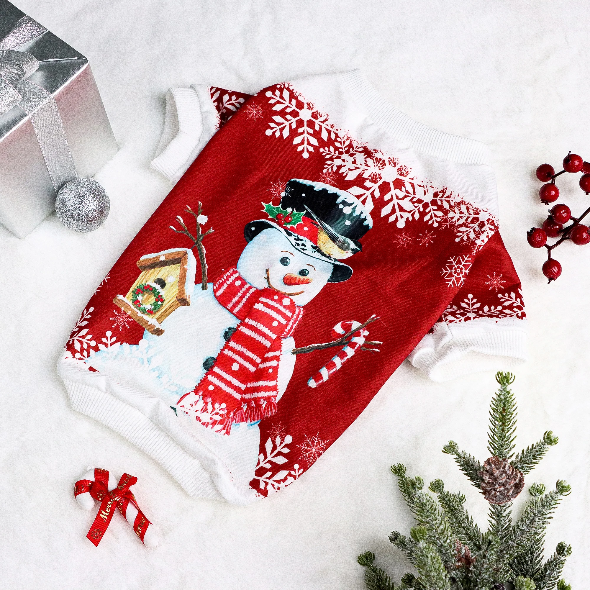 Sudadera con capucha para perros – Estampado invierno cálida y cómoda