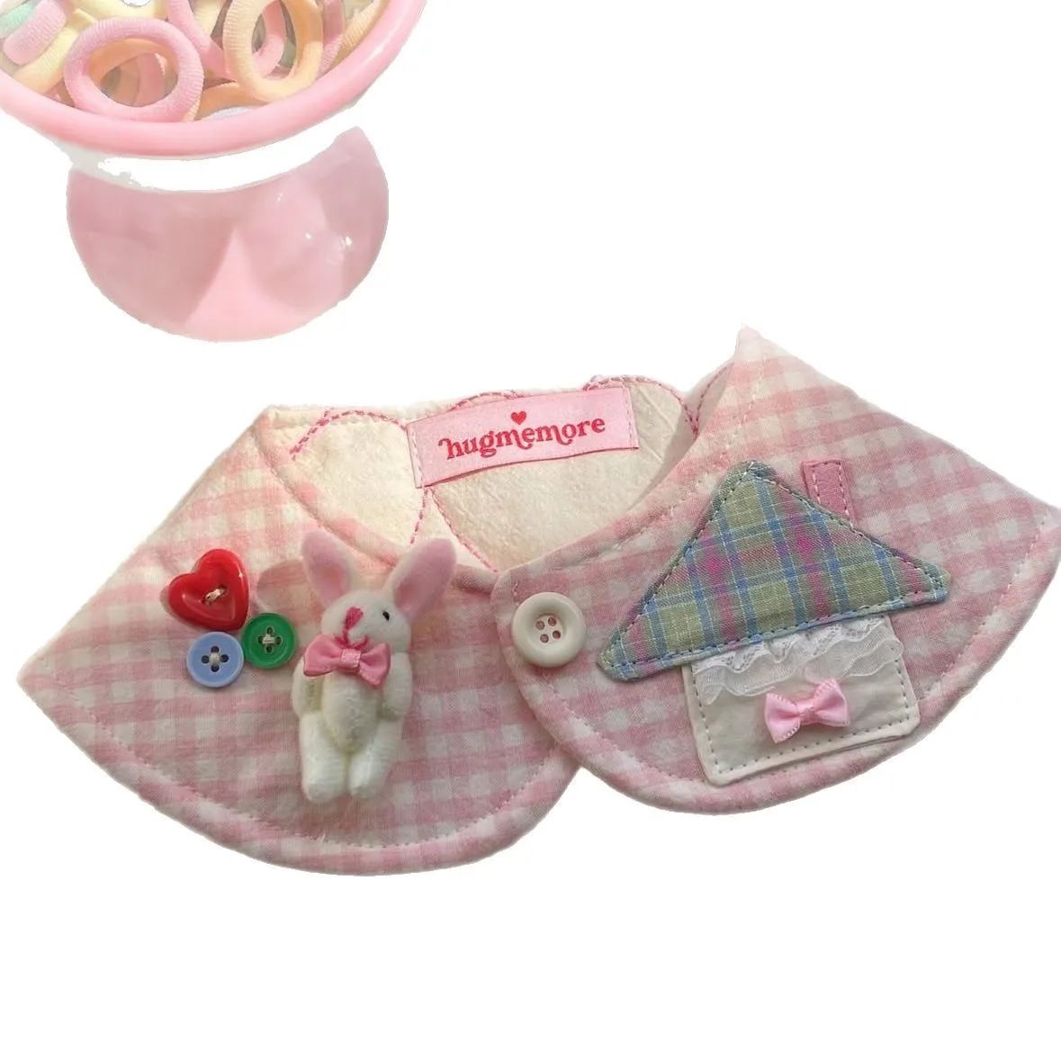 Lindo conejo a cuadros mascota gato perro mascota bufanda babero toalla decoración capa ropa accesorios para gatos accesorios para perros pequeños - imagen 5