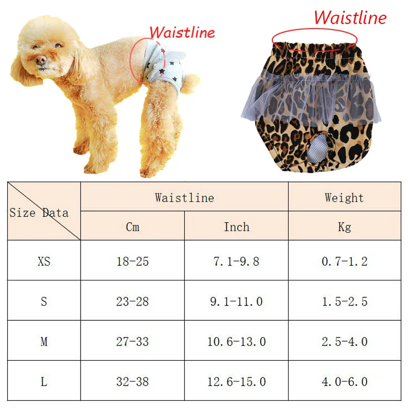 Pantalones fisiológicos para mascotas para niña, pañales, almohadillas para perros, calzoncillos para Estrus, ropa interior para perros, calzoncillos, bragas para caniche Chihuahua, pantalones cortos - imagen 2
