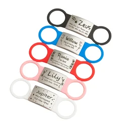 Placa identificación para perro y gato – Silicona y acero inoxidable