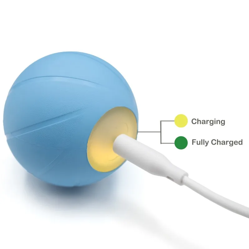 LMZOE-Bola inteligente para perros, juguete electrónico interactivo con carga USB, Led intermitente, salto rodante automático - imagen 2