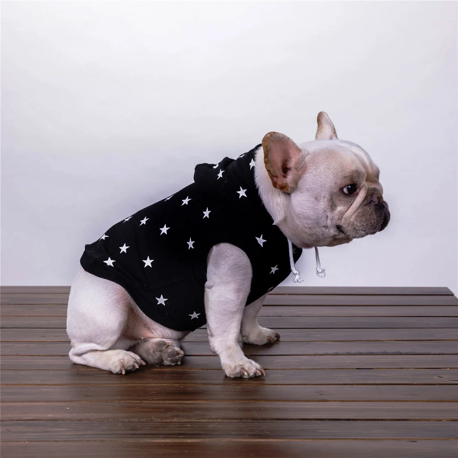 Suéter de estrella para perro, ropa con capucha para perros pequeños, ropa estampada para mascotas, sudaderas con capucha para perros, ropa de Bulldog Francés, primavera y otoño - imagen 2