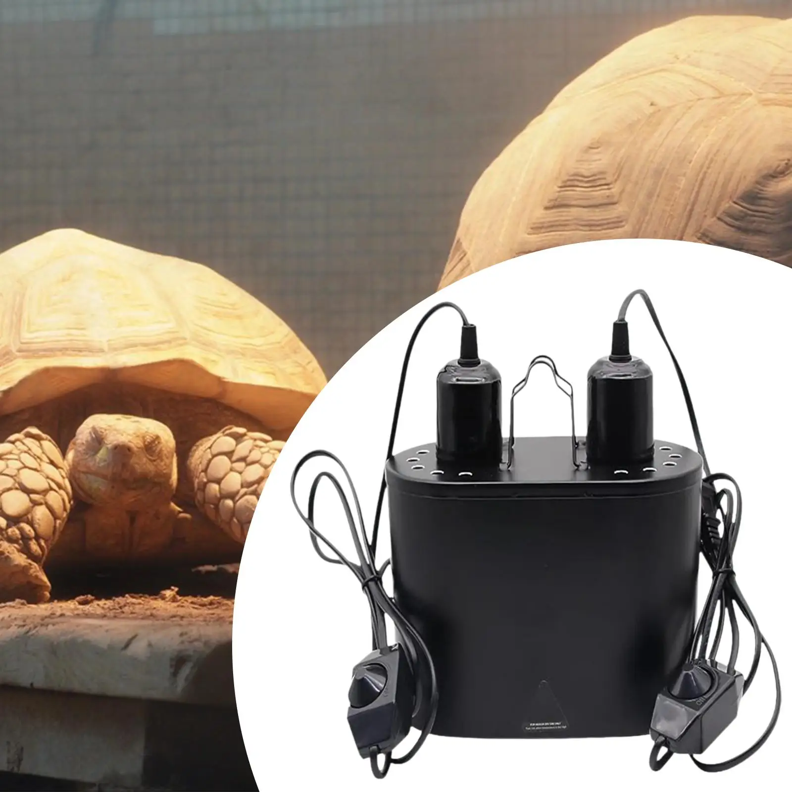 Reptile Light Fixture Terrarium Heat Lamp for Tortoise Small Reptile