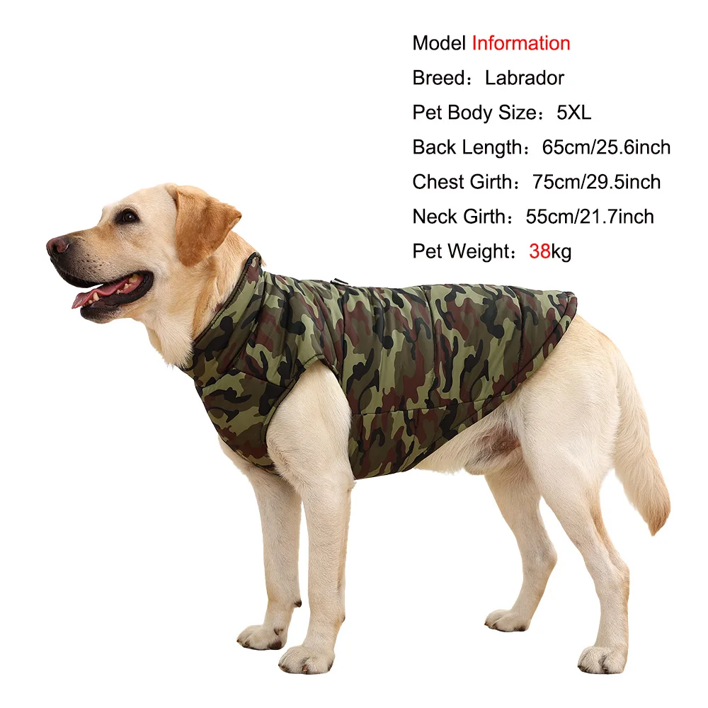 Abrigo térmico impermeable antiviento, chaqueta para perros grandes - imagen 5