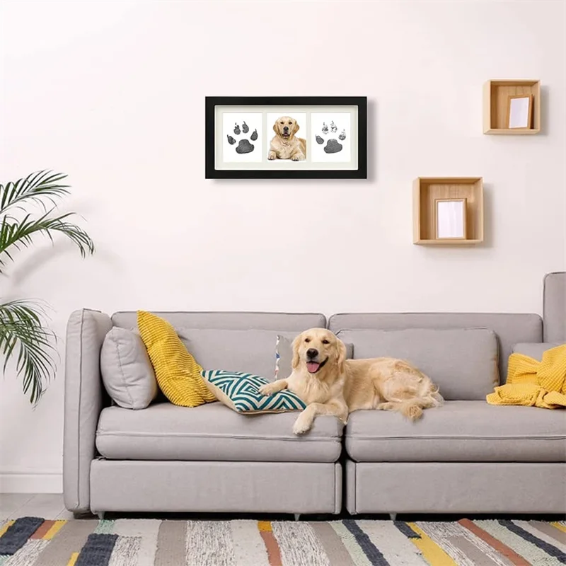 Almohadilla de tinta con huella de pata de mascota sin contacto y tarjetas de impresión, sello de imagen de huella no tóxico sin tinta, accesorios de recuerdo para perros y gatos - imagen 5