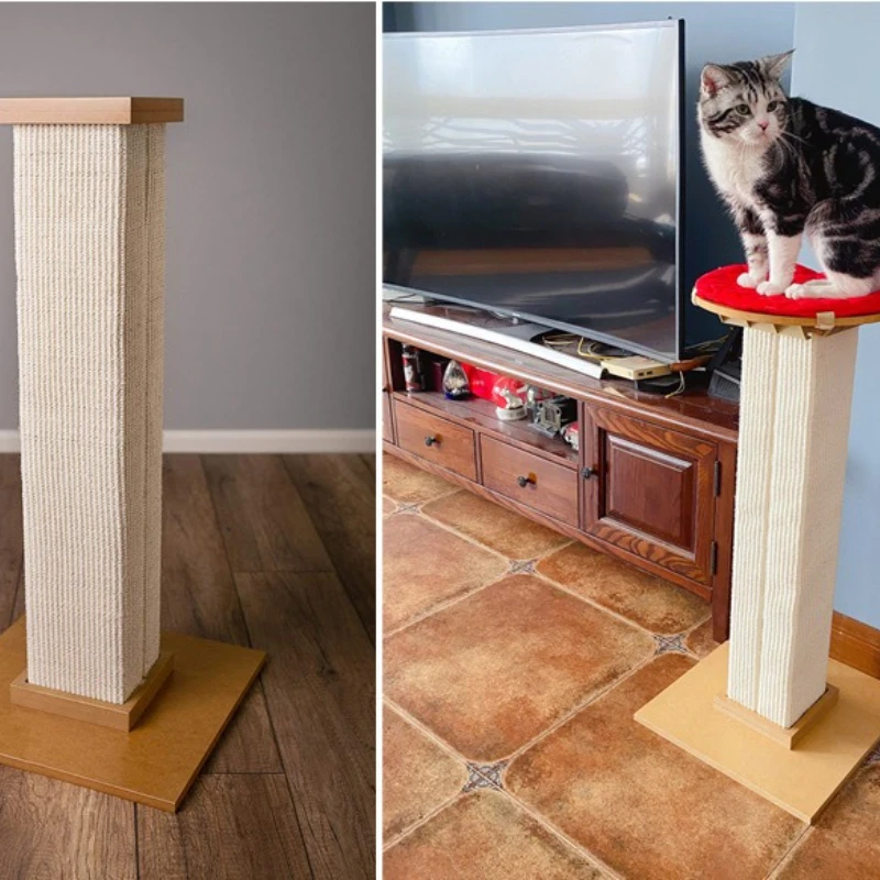 Rascador Vertical de Sisal para gatos, marco de escalada para gatos, garras de molienda, sin cobertizo, Chips, juguetes para el hogar, suministros de accesorios - imagen 4