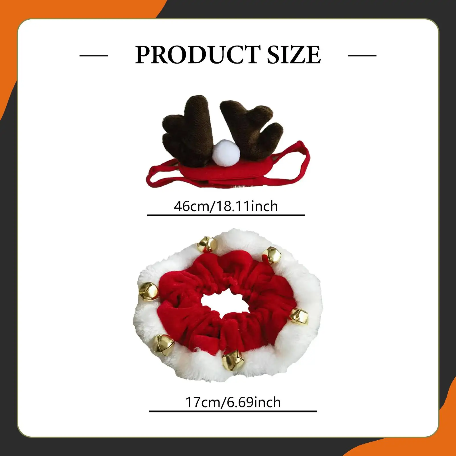 Christmas Cat Collar Outfit Pet Holiday Neckwear for Festival Shows Grooming