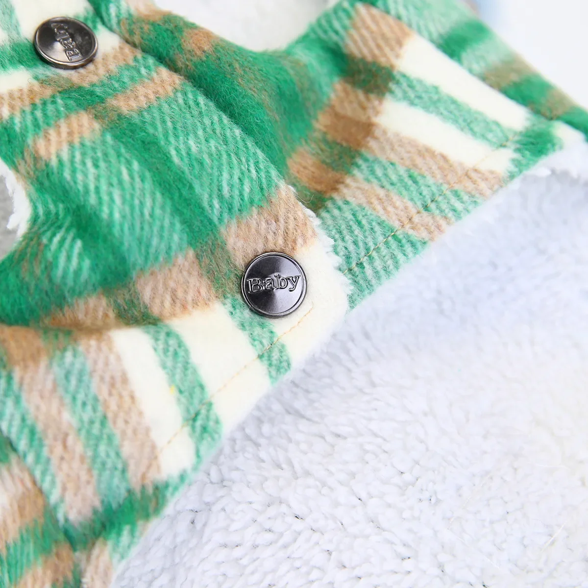 Ropa de otoño e invierno, abrigo a cuadros para mascotas, ropa para perros, abrigo pesado de lana, ropa para mascotas, ropa para cachorros malalteses Yorkshire - imagen 5