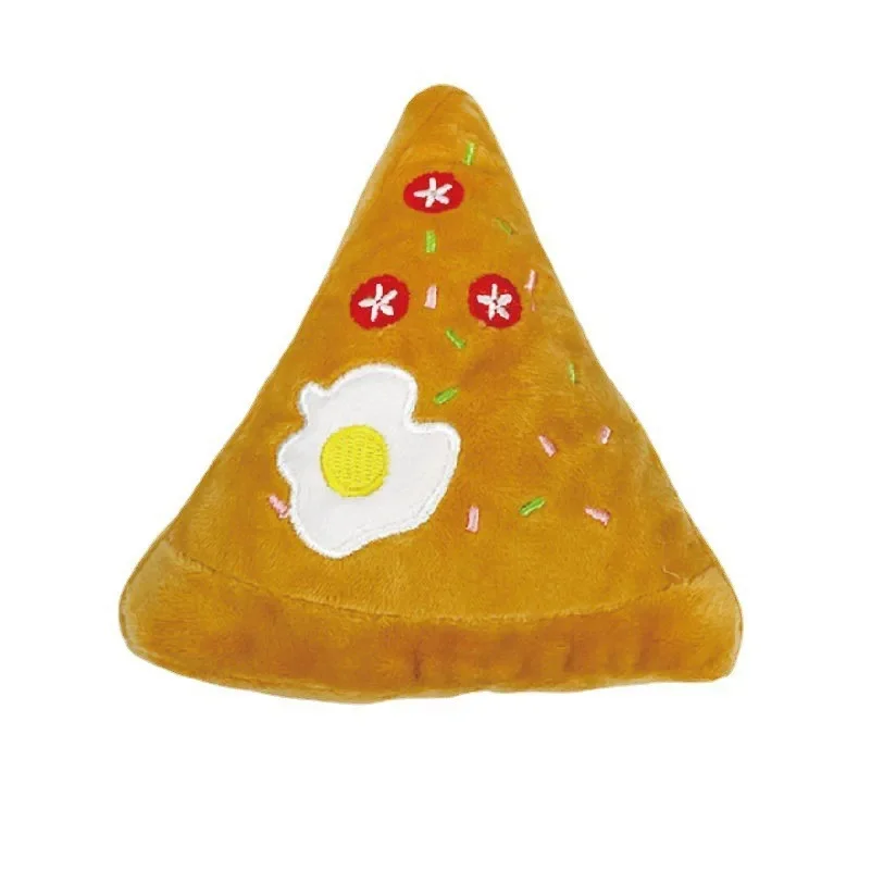 Juguetes de peluche para mascotas, hamburguesas de Pizza, juguetes con sonido para mascotas, suministros para mascotas resistentes a mordeduras y moler, accesorios para perros Pomerianos para cachorros - imagen 5