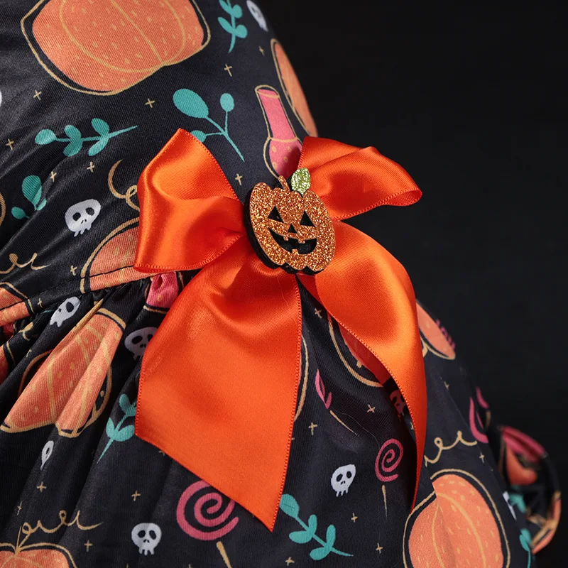 Vestido de Halloween para mascotas, disfraz de calabaza para perros pequeños y medianos, peluche de Pomerania, transfronterizo, gran oferta - imagen 5