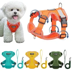 Arnés para perros pequeños, suministros para mascotas, Collar para gatos, accesorios para perros, collares, chaleco táctico para el pecho, correa, cosas para mascotas, productos grandes para cachorros
