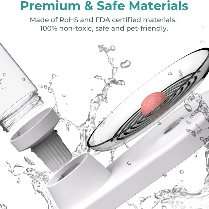 Fuentes de agua automáticas para mascotas, nivel de agua Visible no eléctrico por gravedad, bebederos silenciosos KittySpring - imagen 2