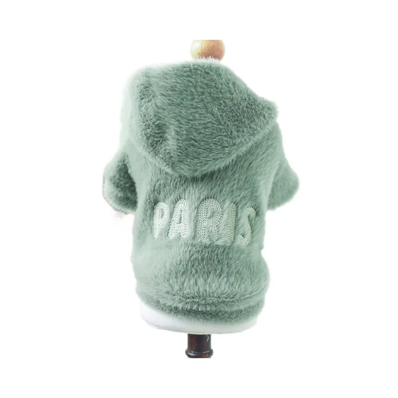 Ropa de peluche para gato mascota, otoño e invierno, marioneta Garfield, suéter de dos patas con letras de gato azul jengibre engrosado - imagen 5