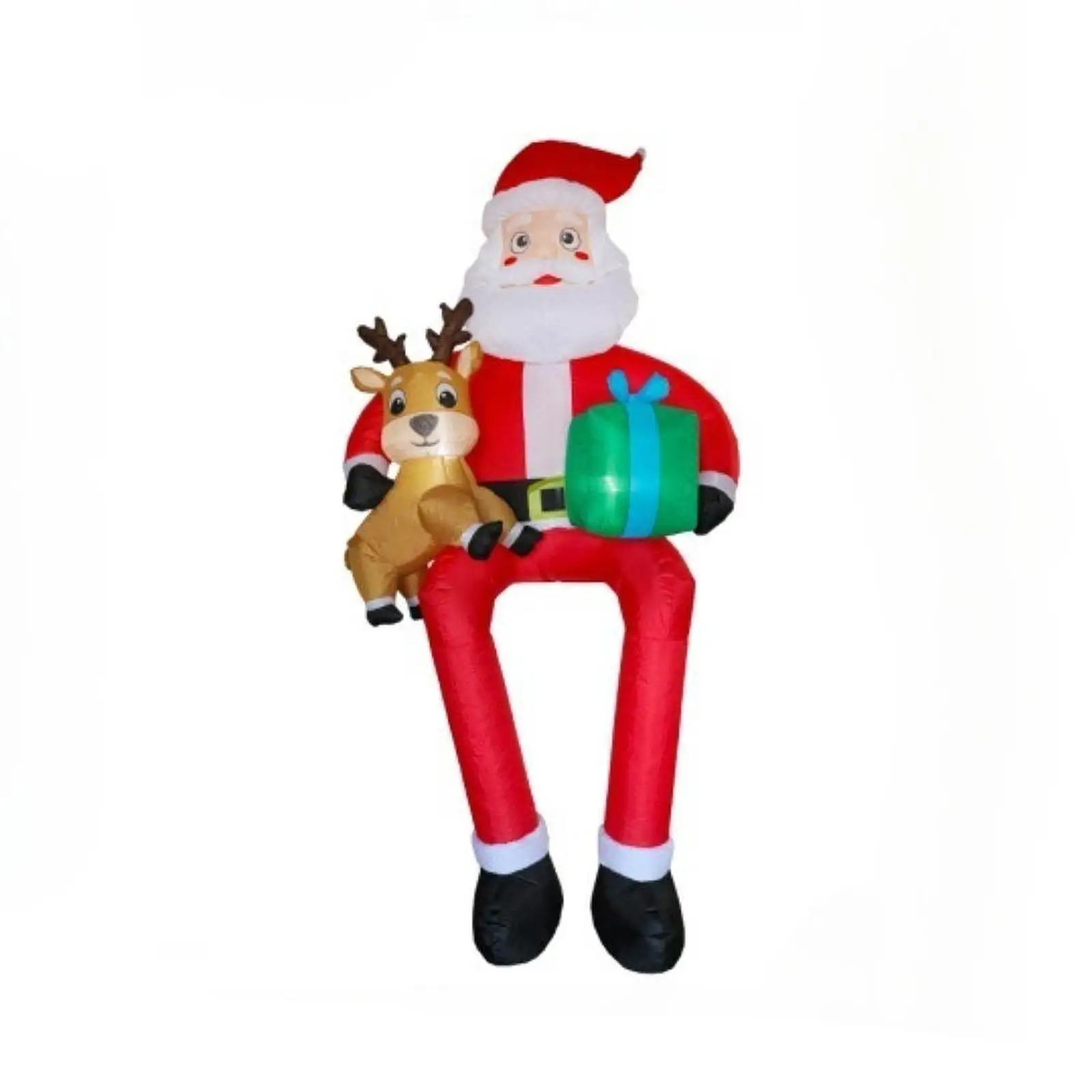 Christmas Inflatable Santa Xmas Decorations Sitting on The Roof Cute Inflatable Christmas Inflatable Santa Xmas Decorations Sitting on The Roof Cute Inflatable