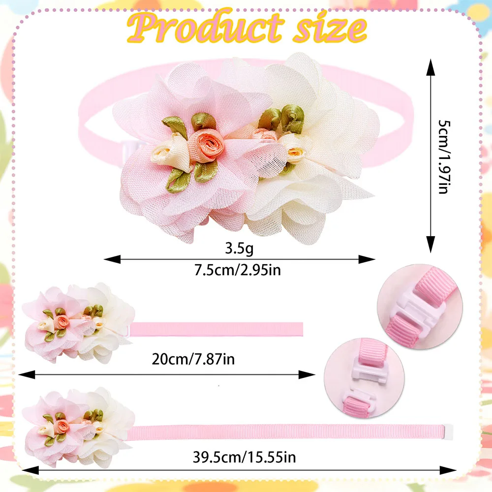 50ps Big Flower Dog Bowties For Valentine's Day Pet Grooming Adjustable Pet Dog Bow Tie Neckties For Dogs Pets Gift Dog Supplies - imagen 3