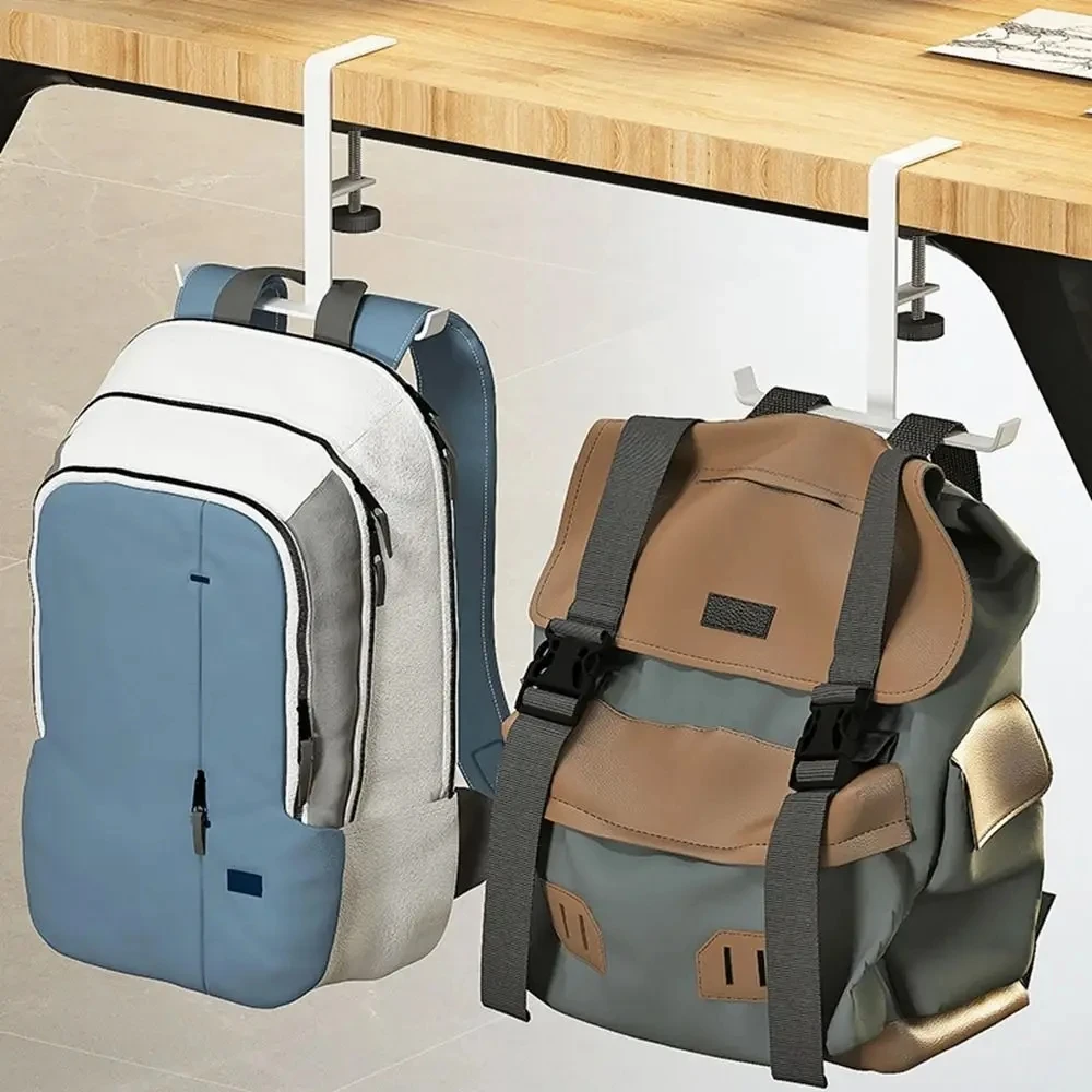 Gancho de escritorio sin taladrar para mochila – Organizador adaptable - imagen 4