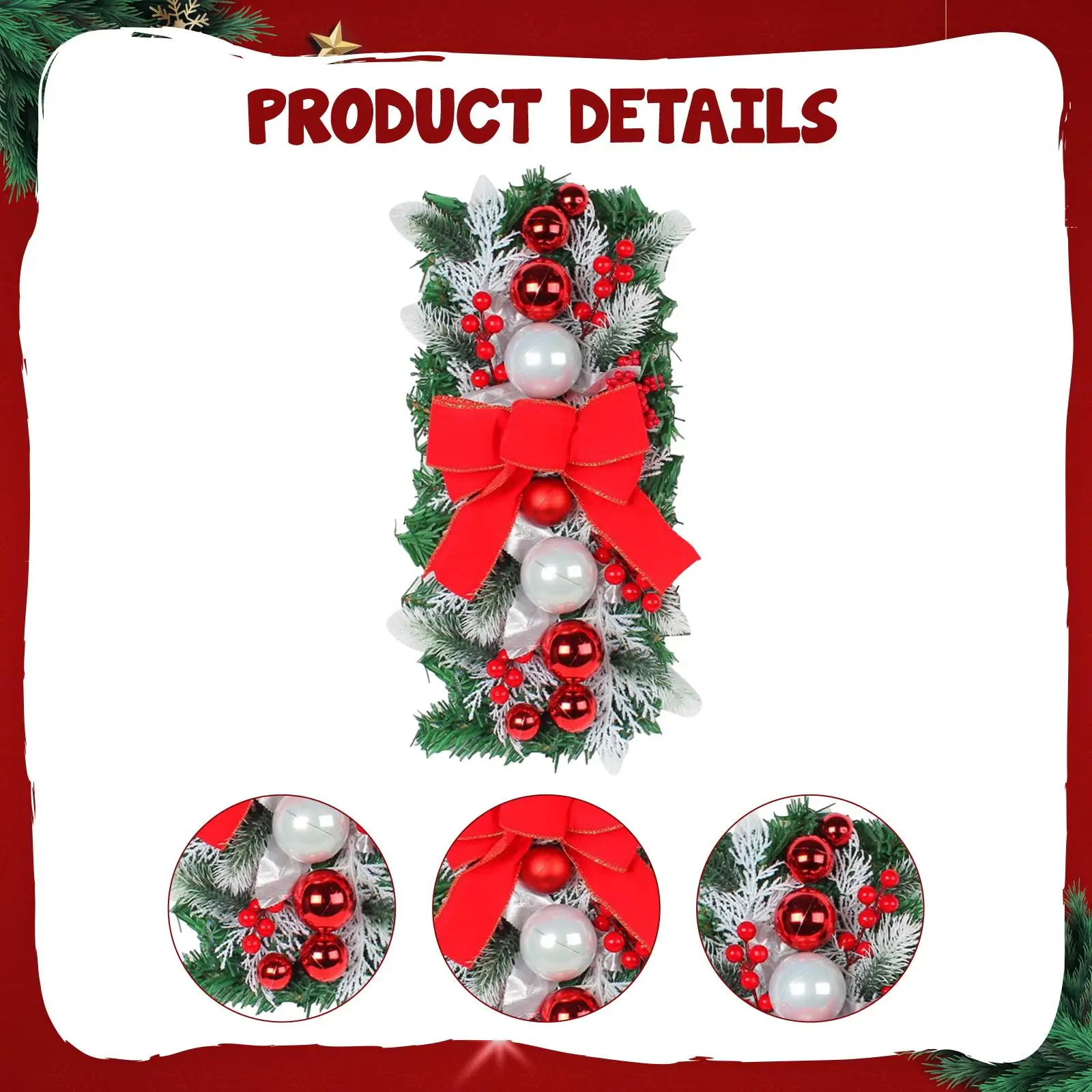 Navidad escalera botín Oficina interior adorno de Acción de Gracias Navidad puerta de casa guirnalda de escalera - imagen 5