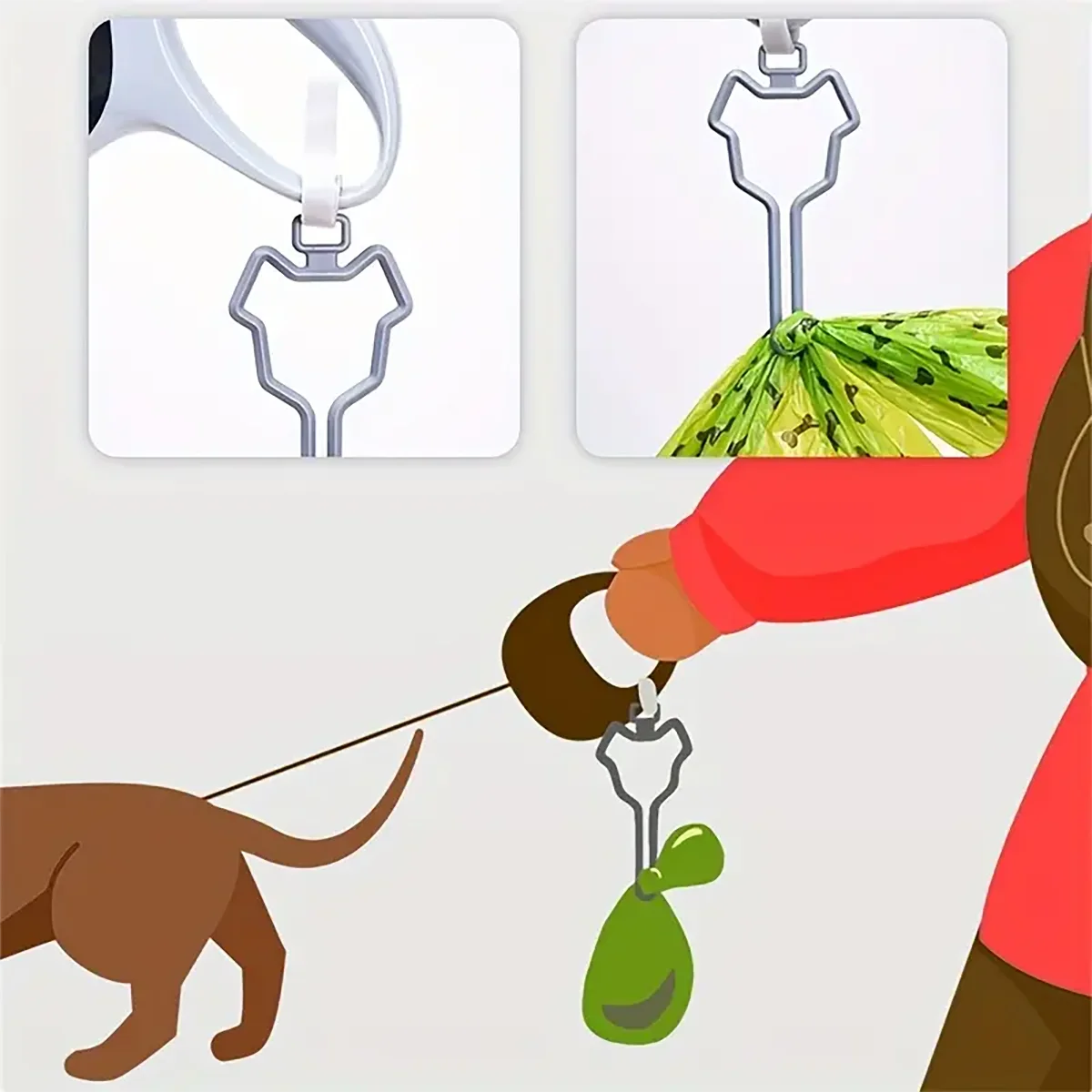 Portabolsas extensible manos libres para recogida de heces caninas - imagen 3