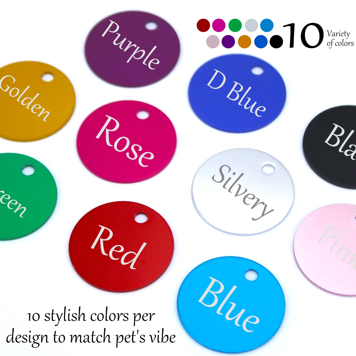 Placa identificación personalizada para perro y gato - Modelos y colores - imagen 2