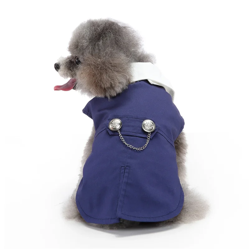 Luxuoso traje de animal de estimação masculino para cães pequenos de alta qualidade filhote de cachorro tailcoat terno vestido chihuahua maltês mascotas roupas de casamento - imagen 3