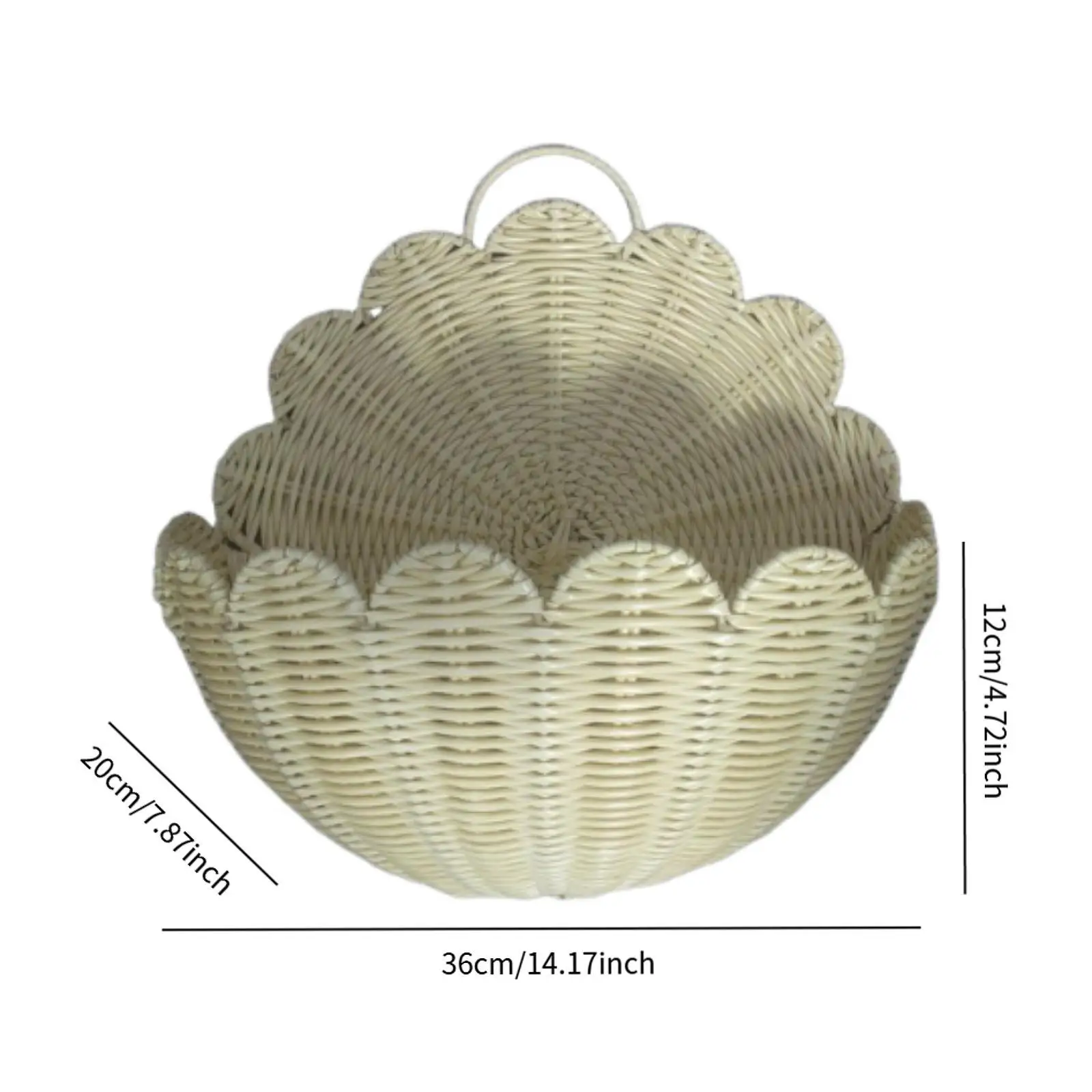 Woven Wall Basket Portable Storage Container for Kitchen Entryway Vegetables