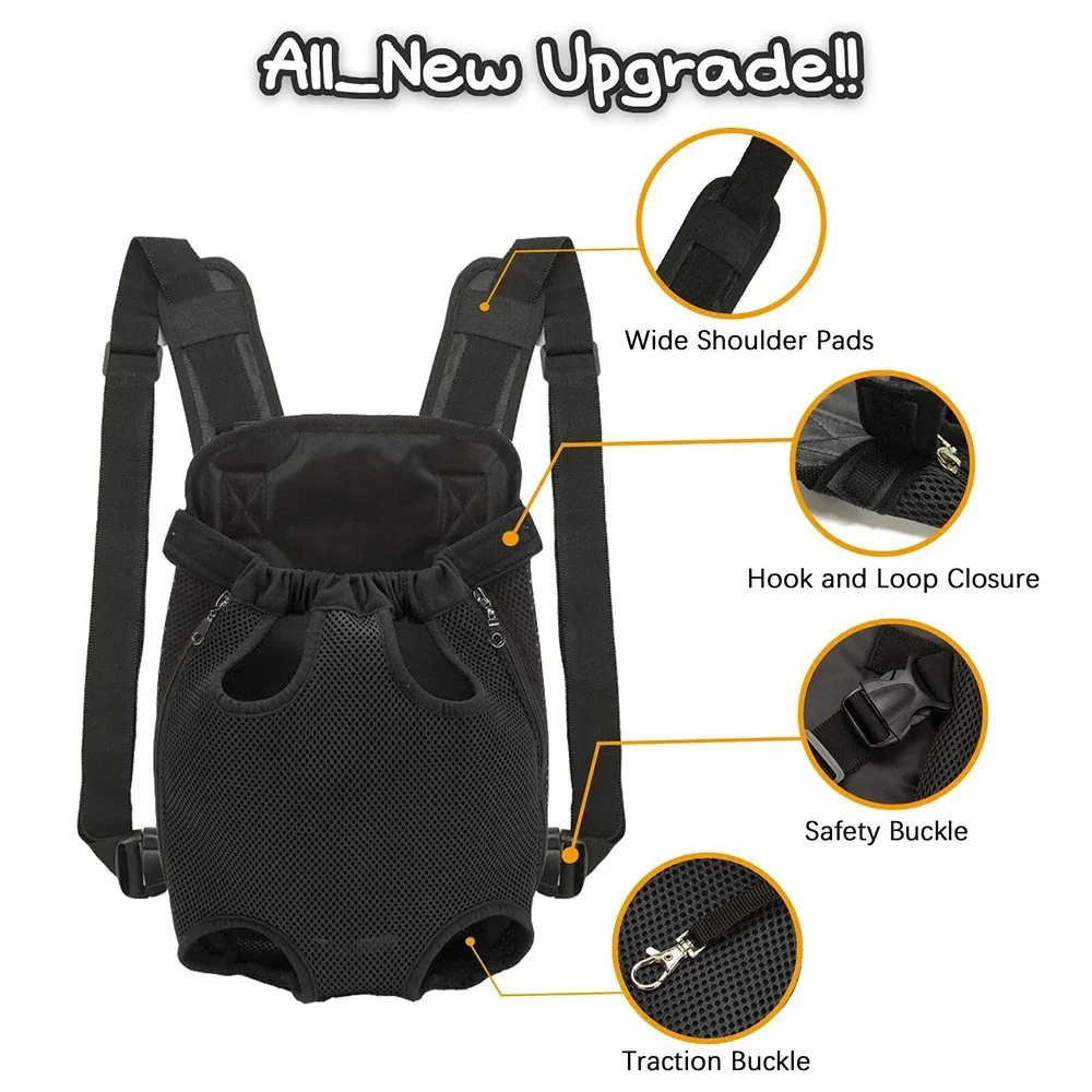 Mochila transportadora de mascotas de camuflaje de malla para perros y gatos pequeños, bolsa de viaje al aire libre transpirable con doble asa para el hombro y cómoda - imagen 5