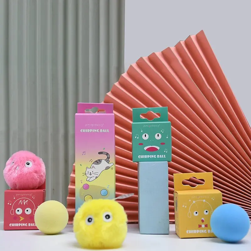 Pelota interactiva, juguetes inteligentes para gatos, juguete de entrenamiento eléctrico de felpa con hierba gatera, producto para mascotas con sonido táctil, pelota de juguete con chirrido - imagen 3