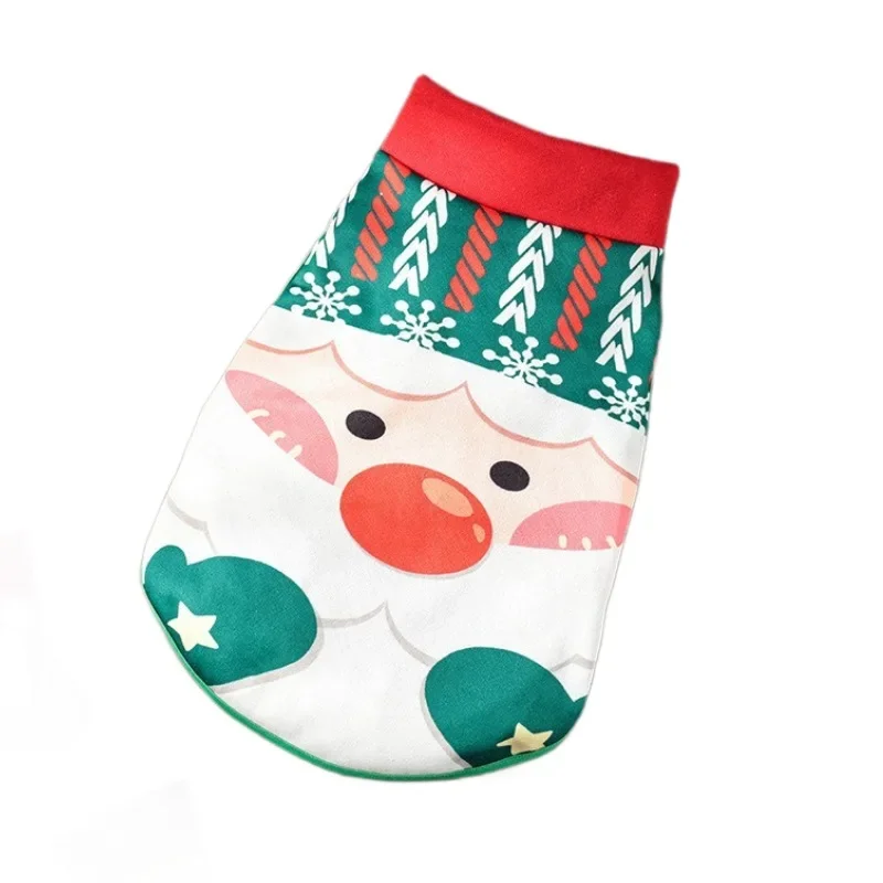 Ropa de Navidad para perros, de cuello alto Sudadera con capucha, juguetes de renos, ropa de gato de Santa Claus, ropa de fiesta de Navidad para mascotas, Otoño e Invierno - imagen 5