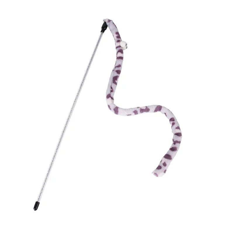 Varita interactiva colorida para gatos, oruga, juguete de plumas en forma de juguete para jugar, diversión, accesorio atractivo para mascotas para gatos - imagen 5