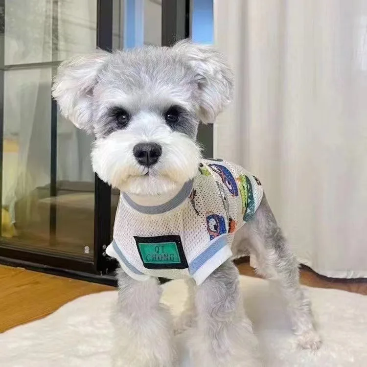Chaleco transpirable de malla para perros pequeños, ropa fina de verano, protección solar, aire acondicionado, Schnauzer, Teddy - imagen 3